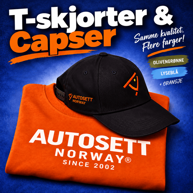 Hovedbilde T-skjorte & caps Autosett.no